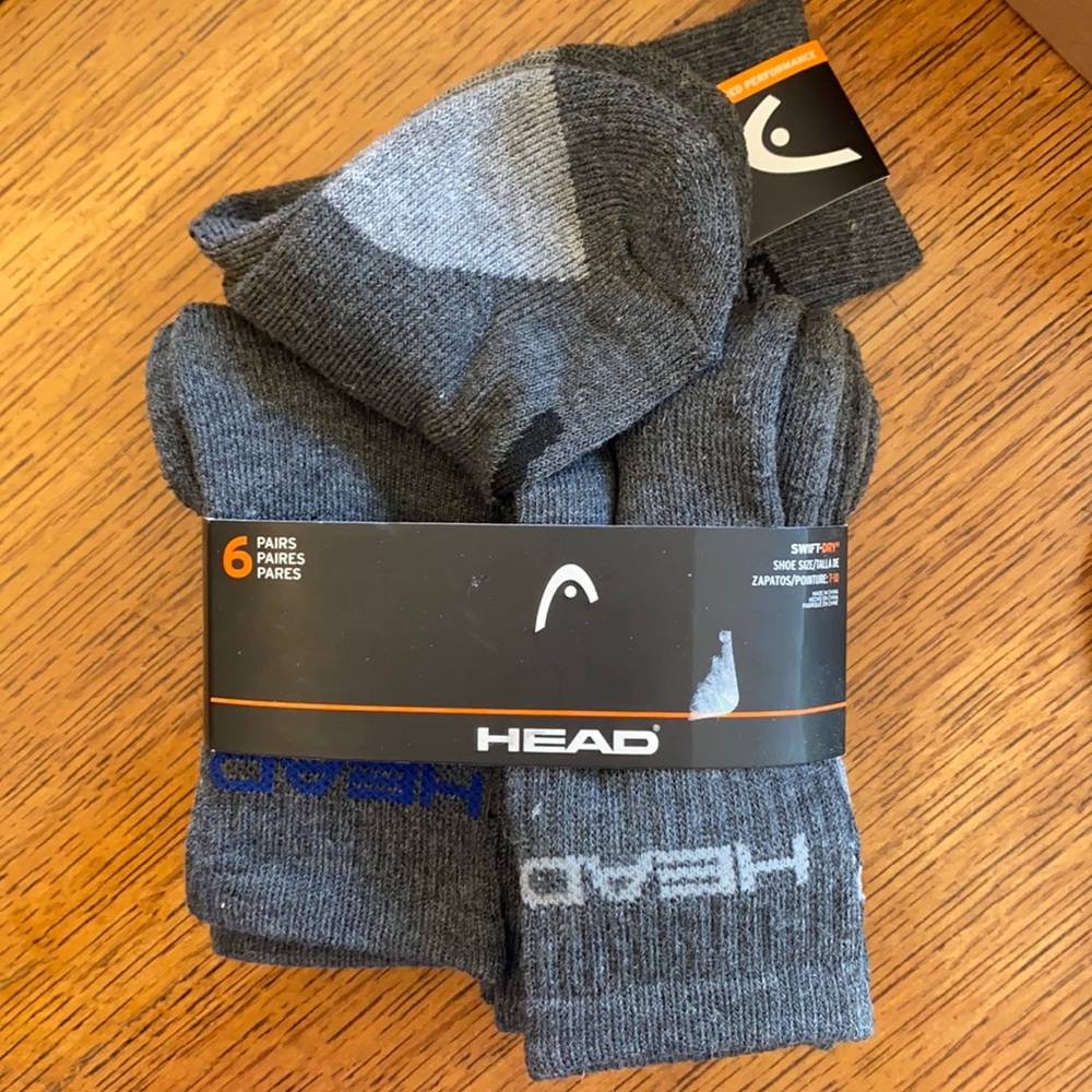 NWT NIP Head ankle socks 6pair shoe sz 7-10 child